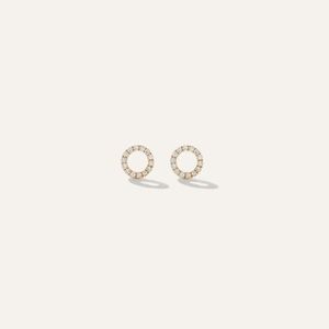 14K Gold Circle Studs